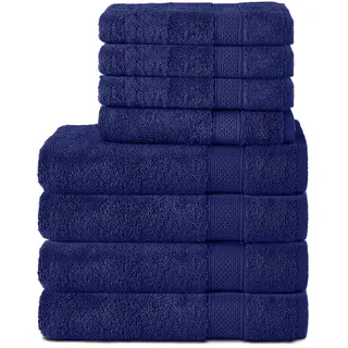 Komfortec Handtuchset 8-tlg. navyblau