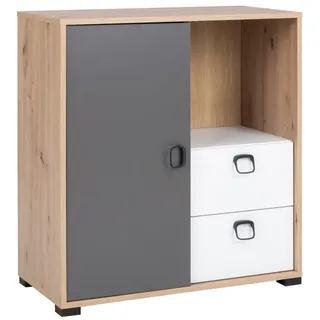 Kommode 80x86x40 cm KEVIN 08 Sideboard 2 Schubladen 1 Tür Jugendzimmer