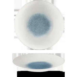 Churchill Super Vitrified Bambus Raku Topaz Blau Tief Coup Teller, 25 cm, 12 Stück