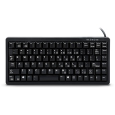 CHERRY Compact-Keyboard G84-4100, Amerikanisches Layout, QWERTY Tastatur, kabelgebundene Tastatur, kompaktes Design, ML Mechanik, schwarz