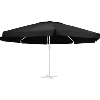 vidaXL Ersatzbezug für Sonnenschirm Schwarz 610 cm - Schwarz