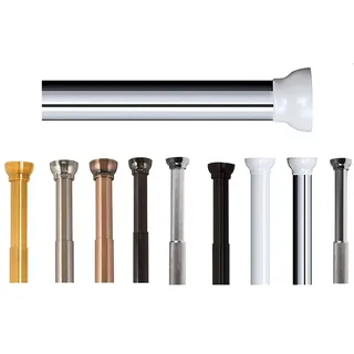 Spirella Duschvorhangstange Teleskop Kreta 1-läufig Ø 21 mm 125 - 220 cm Grau/Weiß/Silber