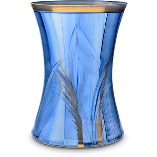 Blaue, spindelförmige Blumenvase JoJo - Baby Blue - von Angela - Neue Wiener Werkstätte, Hellblau