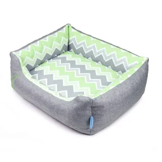 LUBEN Federsofa Chevron Nuovo XS Grau/Grün, Schwarz