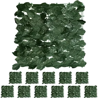 relaxdays 24x Sichtschutz Efeu - dunkelgrün