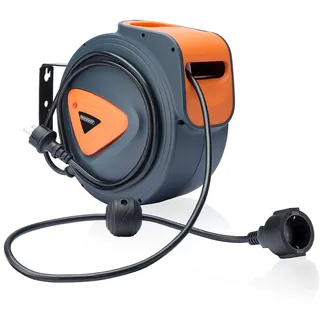 monzana Automatik Kabeltrommel 15m+1,5m Anschlusskabel