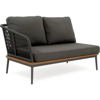 Niehoff Freeport Loungesofa anthrazit/Teakfarben