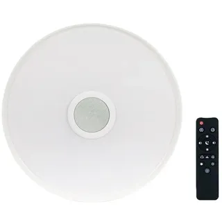 ZELURXX LED RGB Deckenleuchte mit Bluetooth Lautsprecher, dimmbar, Farbwechsel, Fernbedienung, Ra85, Ø 450 mm