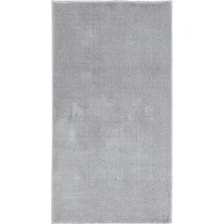 andiamo Teppich Arezzo waschbar Wohnzimmer Esszimmer pflegeleichter eleganter gemütlicher Wohnzimmerteppich Fellteppich einfarbig 80 x 200 cm Grau