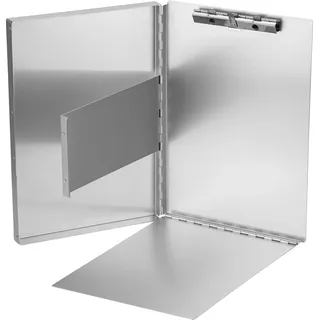 Läufer 30517 Formularhalter mit Box, Aluminium, seitlich öffnend, mit Halteklemme