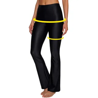 Jazzpants LASCANA, Damen, Gr. 36/38, N-Gr, schwarz, Obermaterial: 80% Polyamid, 20% Elasthan, unifarben, lang, Hosen Jazzpants, aus leicht glänzender Qualität, Loungewear, Topseller