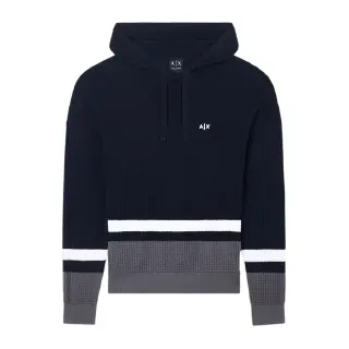 A|X Armani Exchange für Herren. XM002171AF22240MB492 Waffel Pullover Deep navy (M), Blau, Lässig, Baumwolle, Langarm