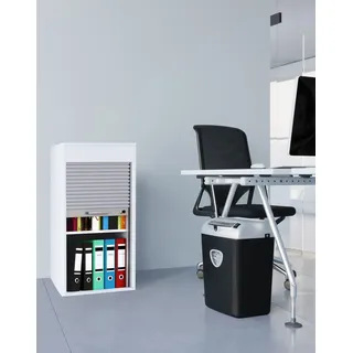 VCM Aktos L Rollladenschrank 50 x 40 x 93 cm silber / weiß