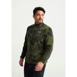 Jack Wolfskin Stehkragenpullover "PAW ERA 100 PRINT HZ M", paw, obsidianmoss