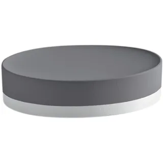 Gedy G-New Mizar Seifenschale Grau, Komponenten aus Keramik, 2 Jahre Garantie, Maße 3 x 12,3 x 9 cm und Gewicht 0,315 kg, Design R & S