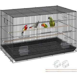 Vevor Vogelkäfig Vogelvoliere 76 x 46 x 45 cm schwarz