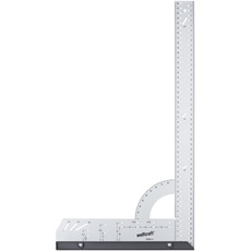 wolfcraft Universalwinkel 5206000 | Winkelmesser mit 500 mm Schenkellänge zum präzisen Anreißen und Zeichnen mit 90° Anschlagwinkel und abnehmbarer Winkelschiene