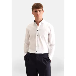 Seidensticker Businesshemd SEIDENSTICKER "Schwarze Rose", Herren, Gr. XL (43), normale Ärmellängen, weiß, 100% Baumwolle, unifarben, slim fit, 2-Knopf-Manschette, Hemden Businesshemd, Slim 1/1 Kentkragen Uni