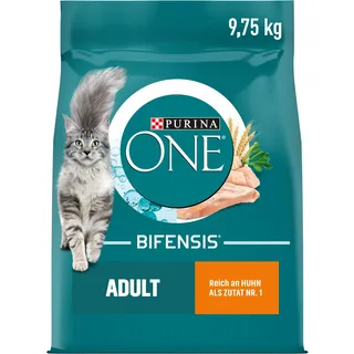 Purina 9,75kg Adult Huhn & Vollkorngetreide PURINA ONE Trockenfutter für Katzen