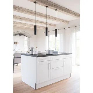 kochstation Kücheninsel KS-Ahus 160 cm schwarz-weiß