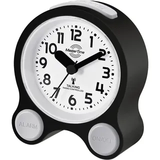 Master Time MTC-71031-12B Deutsch Sprechender Funkwecker Schwarz/Weiß - Weiß