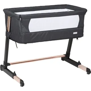 BabyGO Beistellbett »Together, goldfarben/schwarz« faltbar, schwarz
