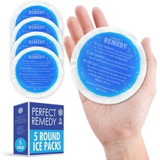 Perfect Remedy - Kühlpads für Verletzungen, Wiederverwendbarer Kühlpack & Wärme-Kompressen, Kühlpad für Schmerzlinderung, Kühlakku Gel für Knie, Rücken, Hals, Knöchel (Blaue Runde)