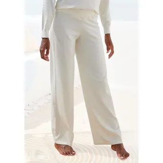 LASCANA Strickhose mit weitem Bein, Loungewear, cream