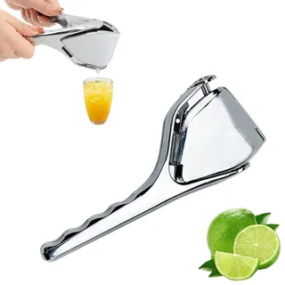 Zitronenpresse Handpresse, Zitruspresse Edelstahl, limettenpresse Orangenpresse Manuell, Spülmaschinenfest, Hebel-Saftpresse für Zitronen, Limetten, Apfelsinnen, Orange, Grapfruit