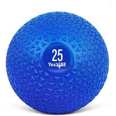 Yes4All HLL9 Slam Balls Medizinball 11.3 kg, Blau für Kraft, Power und Training