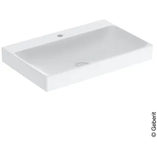 Geberit ONE Waschtisch Abgang vertikal, 75cm, Hahnloch mittig, weiß/KeraTect 505020012