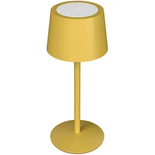 Novel Akku-Tischleuchte , Gelb , Metall , Uni , 74 mm , rund , 22 cm , RoHS, Ce , Touch-Schalter (on/off), tragbar, Ladeanzeige, aufladbar über Usb , Lampen & Leuchten, Innenbeleuchtung, Tischlampen, Akku-Tischlampen