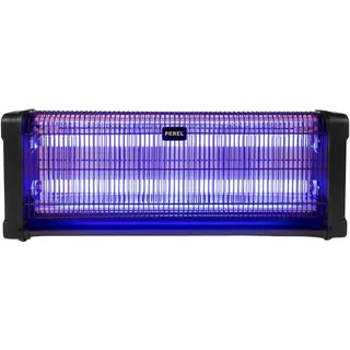 Perel Elektrischer Insektenvernichter, UV-Lampe, Mückenlampe, Fliegenfalle, Anti Mücken Anti Fliegen Anti Wespen, Hochspannungsgitter 2800 V, 150 m2, abnehmbare Auffangschale, schwarz