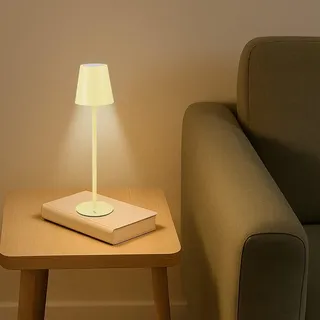 BEPER P207ILI207 Wiederaufladbare Tischlampe, kabelloses LED-Licht, einstellbare Intensität, Nachttischlampe, USB-Anschluss inklusive – tragbar für Schreibtisch, Nachttisch oder Außenbereich