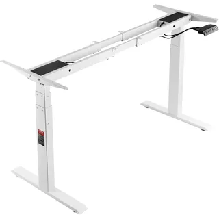 Vevor Schreibtisch Gestell mit Doppelmotor, einstellbare Höhe 65-129 cm und Länge 110-178 cm, elektrisch verstellbare Tischgestell, ergonomische DIY-Arbeitsstationsbasis, 3 Positionen (nur Gestell)