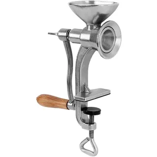 ORION Mohnmühle traditionelle Handmühle für Mohn - Silber, Grau