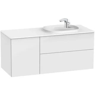 Waschbecken rechts + Unterschrank 2 Schubladen + Modul mit Tür Surfex Unik Beyond Roca, 120 x 50 x 52 cm, weiß (Referenz: A851392806)