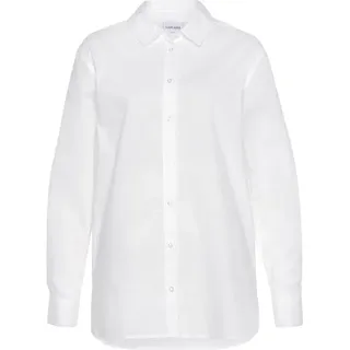 LASCANA Hemdbluse hinten länger geschnitten, Damenbluse aus Baumwolle, klassisch-elegant LASCANA creme Gr.34