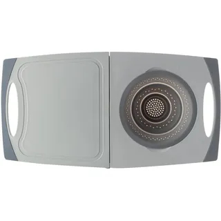 Klappbares Schneidebrett aus ABS mit Silikonabtropf, offen 56 x 29 x 1,5 cm, spülmaschinenfest, multifunktional und platzsparend