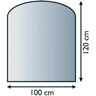 Lienbacher Funkenschutzplatte Glasbodenplatte Segmentbogen 8mm Stärke