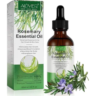 Rosmarinöl Ätherisches Öl Haarwachstum Kopfhaut Haarpflege Hautpflege Bio Vegan, 1x 60ml
