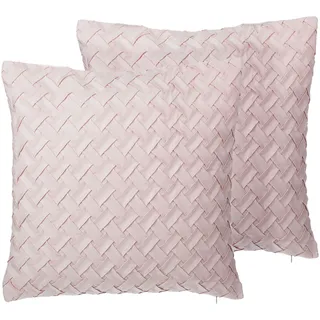 Beliani Dekokissen Tithonia 45 x 45 cm Pink