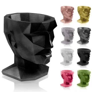 CONCRETTE Blumentopf Blumenkübel Zement-Pflanzkübel Übertopf aus Beton Aphrodite Ø 13 cm | 17 Farben, Black Metallic, 21x17x22 cm