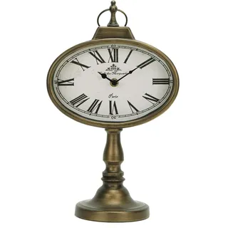 Nikky Home Antike Kaminuhr, Gold Retro Schreibtischuhr Silent-Non-Ticking Batteriebetriebene dekorative Schreibtisch-Tischuhr für Zuhause, Büro, Wohnzimmer, Schlafzimmer