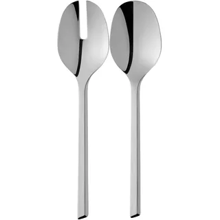 WMF Kineo Salatbesteck Edelstahl 25 cm, Salatgabel, Servierlöffel, Cromargan protect Edelstahl poliert, kratzbeständig, spülmaschinenfest