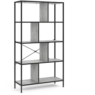 Vicco Raumteiler Fyrk Beton 80 x 146 cm , Grau , Holzwerkstoff , Rechteckig , 80x146x30 cm , Wohnzimmer, Raumteiler, Raumtrenner