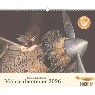 DuMont Buchverlag Torben Kuhlmann Mäuseabenteuer 2026 - DUMONT Kinder-Kalender - Querformat 52 x 42,5 cm - Spiralbindung
