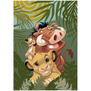 Komar Bild "Lion King Carefree Trio" Disney 1 Stk. tlg. Wandbild zur Dekoration im Kinderzimmer - ohne Rahmen, farbe bild(er): bunt