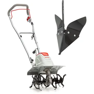 IKRA Elektro Bodenhacke FEM 1500, DREI Arbeitsbreiten 17, 30 & 45cm, Arbeitstiefe 23cm, Starke 1500W, inkl. Häufelpflug