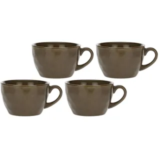 Rose&Tulipani 4er-Set Frühstücksbecher 420 ml R134200028Z - Braun